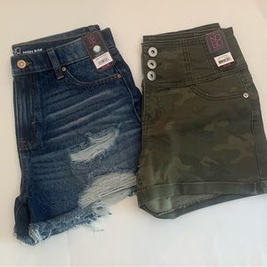 No Boundaries high rise shorts. Size 9 NWT